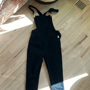 We Wore What size small black overalls.